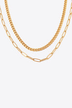 Load image into Gallery viewer, 18K Gold Plated Layered Chain Necklace