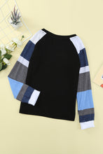 Load image into Gallery viewer, Girls Striped Raglan Sleeve Round Neck Top