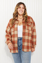 Load image into Gallery viewer, Haptics Pumpkin Pie Full Size Plaid Longline Shacket