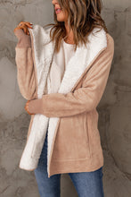 Load image into Gallery viewer, Faux Suede Sherpa Lining Jacket with Pockets