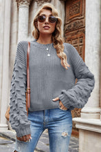 Load image into Gallery viewer, Weekend Style Rib-Knit Dropped Shoulder Sweater