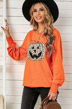 Load image into Gallery viewer, Halloween Leopard Jack-O-Lantern Sweatshirt DIBS JACKO