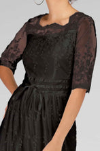Load image into Gallery viewer, Scalloped Lace Half Sleeve Midi Dress