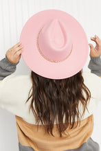 Load image into Gallery viewer, Fame Countdown to Chic Chain and Ribbon Fedora Hat