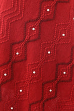 Load image into Gallery viewer, Pearl Trim V-Neck Fringe Hem Poncho