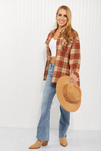 Load image into Gallery viewer, Haptics Pumpkin Pie Full Size Plaid Longline Shacket