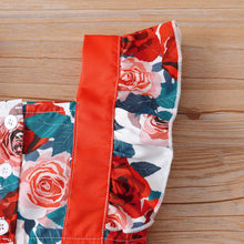 Load image into Gallery viewer, Baby Girl Floral Ruffled Crop Top and Bloomer Set