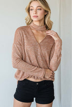 Load image into Gallery viewer, CY Fashion Full Size Cutout Dropped Shoulder Knit Top