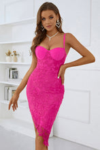 Load image into Gallery viewer, Sleeveless Asymmetrical Lace Bodycon Dress