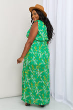 Load image into Gallery viewer, White Birch Full Size Printed Tie-Shoulder Belted Split Dress