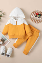 Load image into Gallery viewer, Baby Color Block Hoodie and Joggers Set