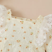 Load image into Gallery viewer, Baby Girl Ditsy Floral Lace Trim Bodysuit