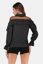 Load image into Gallery viewer, Printed Ruffle Collar Flounce Sleeve Blouse