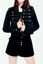 Load image into Gallery viewer, GAWQO Button Detail Military Denim Jacket