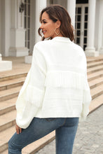 Load image into Gallery viewer, Double Take Fringe Trim Open Front Cardigan