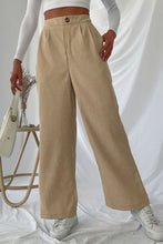 Load image into Gallery viewer, Pleated Wide Leg Pants with Pockets
