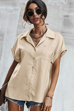 Load image into Gallery viewer, Satin Button Down Collared Shirt