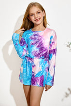 Load image into Gallery viewer, Girls Tie-Dye Round Neck Romper