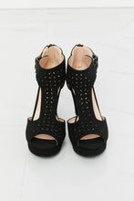 Load image into Gallery viewer, Forever Link Jive With Me Laser Cut Peep Toe T-Strap Heels