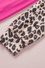Load image into Gallery viewer, Plus Size Leopard Cutout Baseball Sleeve Top