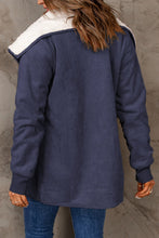 Load image into Gallery viewer, Faux Suede Sherpa Lining Jacket with Pockets