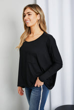 Load image into Gallery viewer, Zenana Full Size Round Neck Pocket Long Sleeve Top