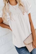 Load image into Gallery viewer, Layered Flutter Sleeve Smocked Blouse