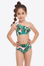 Load image into Gallery viewer, Ruffled One-Shoulder Buckle Detail Two-Piece Swim Set