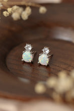 Load image into Gallery viewer, 4-Prong Opal Stud Earrings