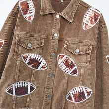 Load image into Gallery viewer, Dropped Shoulder Football Print Jacket