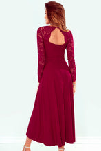 Load image into Gallery viewer, Lace High-Low V-Neck Dress