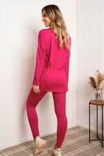 Load image into Gallery viewer, Zenana Ready to Relax Full Size Brushed Microfiber Loungewear Set in Magenta
