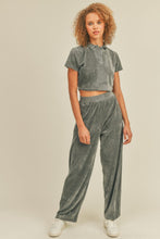 Load image into Gallery viewer, Kimberly C Full Size Cropped Polo Shirt and Wide Leg Pants Set