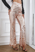 Load image into Gallery viewer, Double Take Sequin High Waist Flared Pants