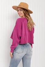 Load image into Gallery viewer, HYFVE Alpine Loop Cropped Rolled Hem Sweatshirt