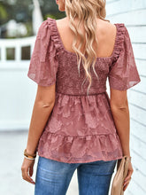 Load image into Gallery viewer, Smocked Square Neck Babydoll Blouse