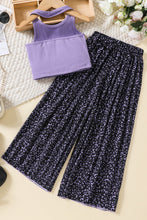 Load image into Gallery viewer, Girls Ribbed Tank and Leopard Culottes Set
