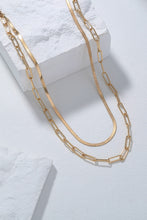 Load image into Gallery viewer, Snake Chain and Cable Chain Double-Layered Necklace