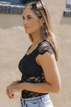 Load image into Gallery viewer, Ruched Sweetheart Neck Lace Bodysuit