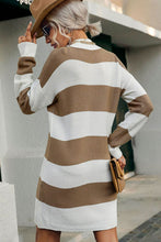 Load image into Gallery viewer, Striped Horizontal Ribbing Sweater Dress
