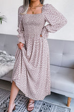 Load image into Gallery viewer, Printed Smocked Flounce Sleeve Maxi Dress