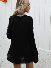 Load image into Gallery viewer, Button Detail Dropped Shoulder Sweater