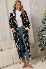 Load image into Gallery viewer, Christmas Belted Hooded Flannel Robe