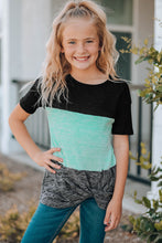Load image into Gallery viewer, Girls Color Block Twisted Tunic Tee