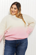 Load image into Gallery viewer, Sew In Love Cotton Candy Dreams Full Size Dip-Dye Ombre Sweater