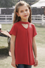 Load image into Gallery viewer, Girls Cutout Short Sleeve T-Shirt