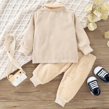 Load image into Gallery viewer, Baby Spliced Sherpa Jacket and Pants Set