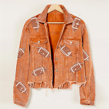 Load image into Gallery viewer, Dropped Shoulder Football Print Jacket