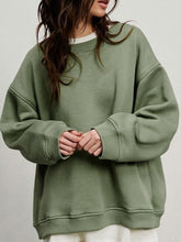 Load image into Gallery viewer, Oversize Round Neck Dropped Shoulder Sweatshirt