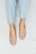 Load image into Gallery viewer, Forever Link Rhinestone Round Toe Flats in Rose Gold